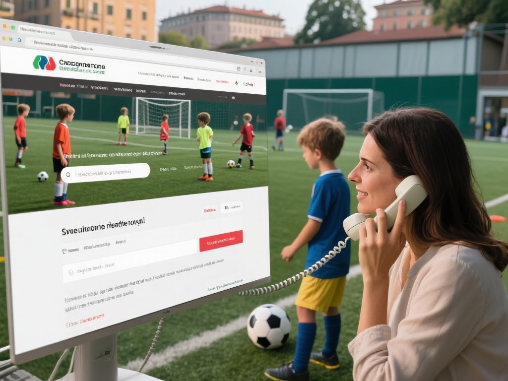 例如，家住米兰市中心的安娜想为孩子报名周末的足球训