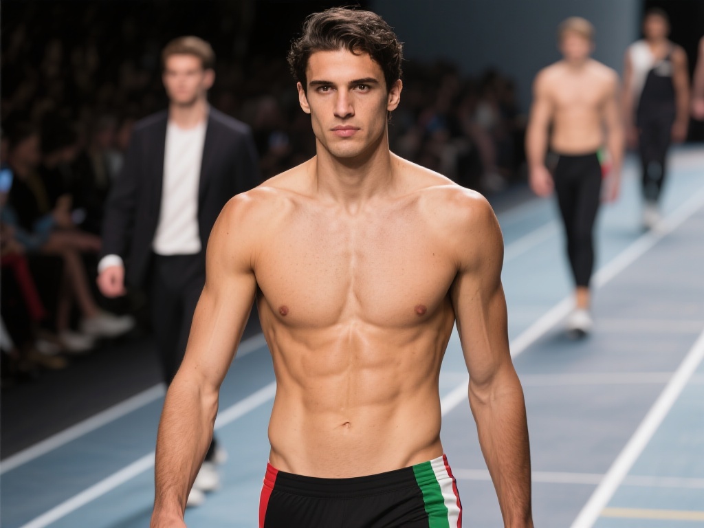 体育生在转型为模特的过程中，拥有许多天然优势。首先