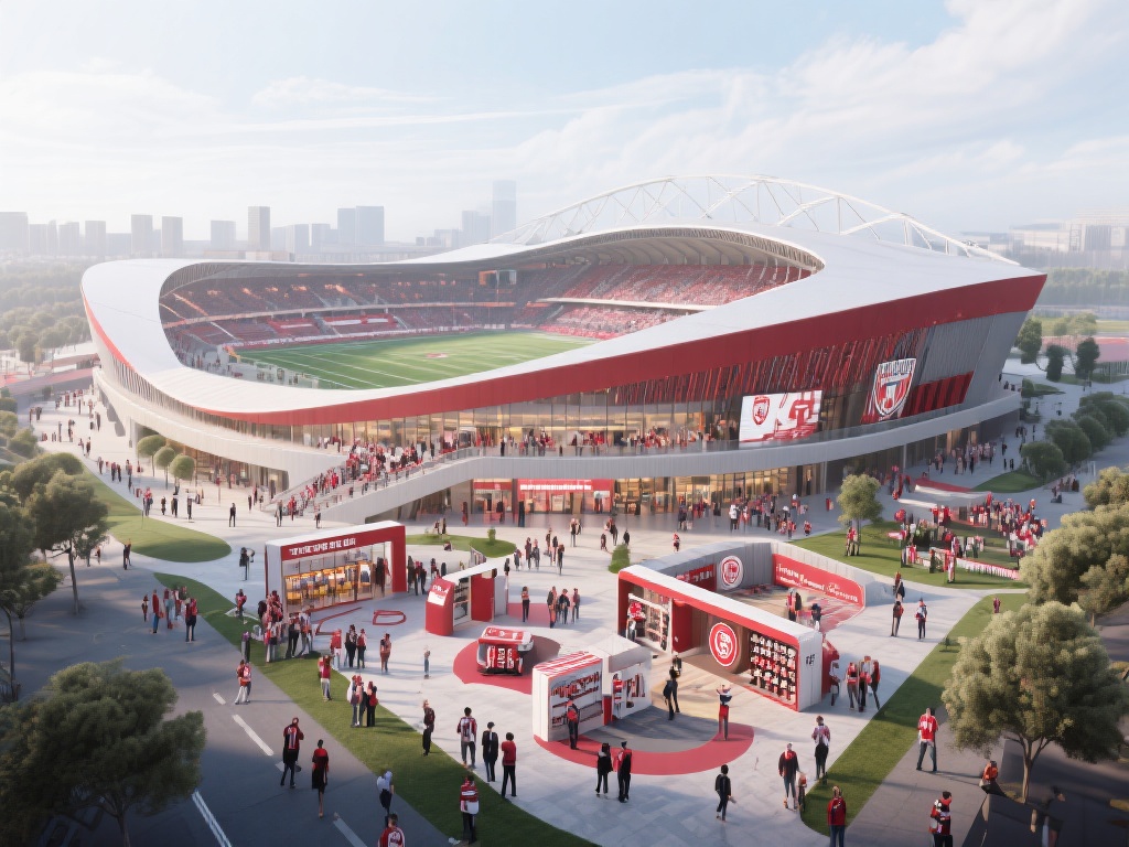 其次，新体育场还将成为球迷文化的聚集地。设计团队透